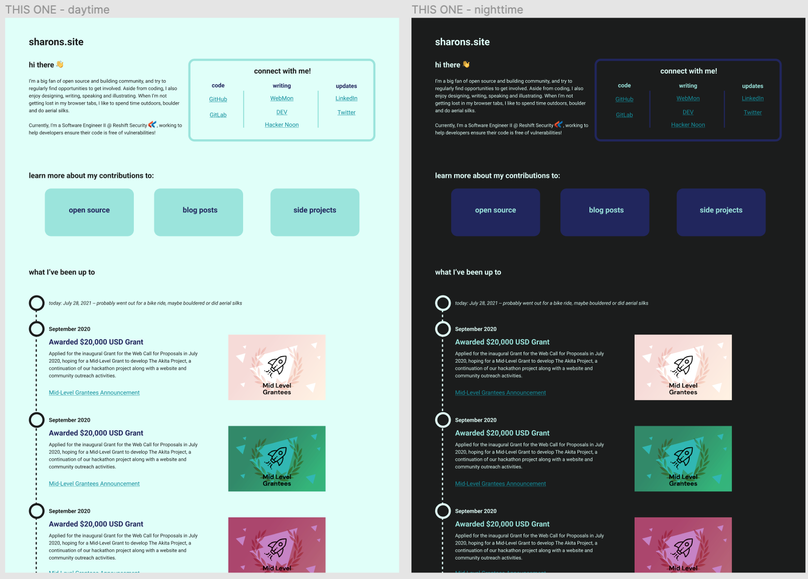 My second set of mockups - version B